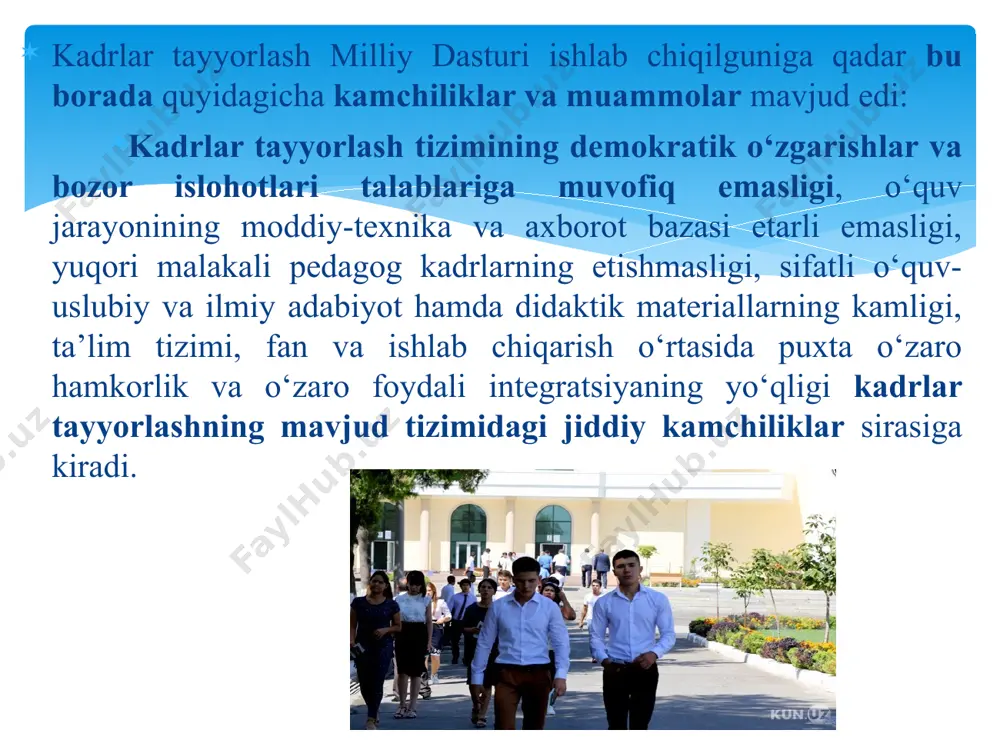 ari, ma’ruza, amaliy mashg‘ulotlar va tadqiqotlar bilan bog‘liq muhim masalalar yechimida xalqaro hamkorlikka e’tibor qaratilmoqda. 2019 yil mobaynida 66 nafar xorijiy olimlar va amaliyotchilar ta’limga jalb etildi. image2.png image3.jpeg image4.emf image5.jpeg image6.jpeg image7.jpeg image8.jpeg image9.jpeg /docprops/thumbnail.jpeg