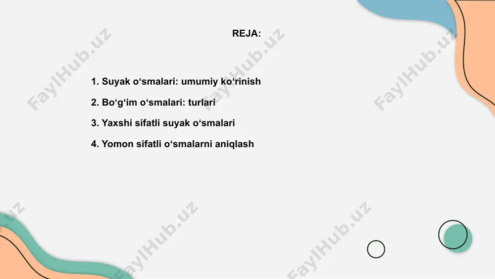 ur. erta bosqichda aniqlangan oʻsmalar davolashga yaxshi javob beradi. mutaxassis shifokor bilan maslahatlashish sogʻliqni saqlashda muhim ahamiyatga ega boʻladi. oʻsmalarning belgilari va alomatlari suyak va boʻgʻim oʻsmalari inson organizmida suyak toʻqimalarida va boʻgʻim sohalarida paydo boʻladigan yalligʻlanishsiz toʻqima oʻsishlaridir. bu oʻsishlar bevosita ogʻriq. bunday oʻsmalar asta-sekin kattalashadi va koʻpincha dastlabki bosqichlarda ogʻriqsiz boʻladi. shishish, harakat cheklanishi va deformatsiyalar kuzatiladi. har doim jiddiy tekshiruv kerak. oʻsmalar yaxshi yoki yomon xulqli boʻlishi mumkin. vaqtida aniqlanmasa, yomon xulqli oʻsmalar suyakni yemirib, boshqa toʻqimalarga tarqalishi mumkin. 01 03 02 tashxislash usullari suyak va bo‘g‘im o‘smalarini tashxislashda avvalo bemorning klinik belgilariga e’tibor beriladi. og‘riq, shish va harakatning cheklanishi kuzatiladi. raqamli rentgenologik tekshiruvlar orqali o‘smalarning o‘lchami, shakli va joylashuvi aniqlanadi. shu bilan birga, suyak strukturasidagi o‘zgarishlar baholanadi. mri va ktt kabi zamonaviy metodlar orqali to‘qimalarning chuqur ko‘rinishi olinadi. biopsiya esa o‘smalarning tabiati haqida yakuniy ma’lumot beradi. davolash usullari 01 suyak va bo‘g‘im o‘smalari og‘riq, shish va …