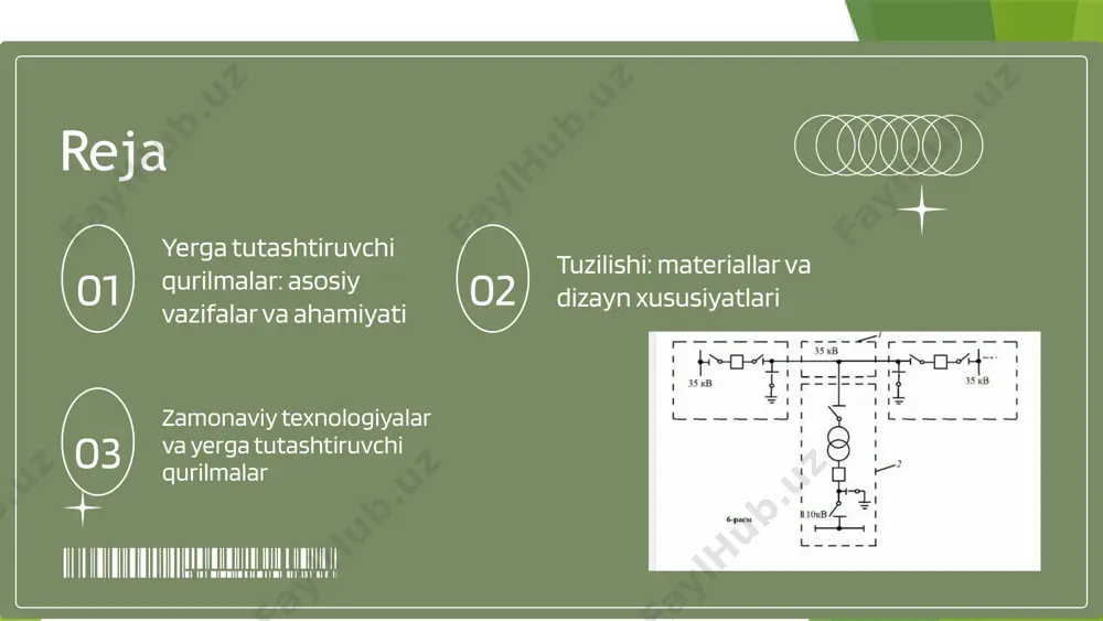 g joylashuvi bor. ushbu omillar qurilmaning uzoq muddatli ishlashini ta'minlaydi va xavfsizlikni oshiradi. materiallar va dizayn: o'zaro bog'liqlik materiallar dizaynni shakllantirishda muhim rol o'ynaydi. ularning fizik va kimyoviy xususiyatlari, masalan, kuchlilik, og'irlik va korroziyaga chidamlilik, dizaynerlar uchun tanlov imkoniyatlarini belgilaydi. masalan, metall materiallar ko'proq kuchli va barqaror qurilmalarni yaratishda ishlatiladi, bu esa ularni og'ir yuklarni ushlab turish uchun ideal qiladi. boshqa tomondan, plastmassa materiallar engil va iqtisodiy jihatdan foydali bo'lib, ko'pincha ko'chma qurilmalarda qo'llaniladi. yerga tutashtiruvchi qurilmalardan biri sifatida, metall va plastmassadan tayyorlangan turli xil dizaynlar mavjud, bu ular orasidagi farqni ko'rsatadi. zamonaviy texnologiyalar: yangiliklar zamonaviy texnologiyalar yerga tutashtiruvchi qurilmalarda xavfsizlikni va energiya samaradorligini oshirishda muhim ahamiyatga ega. innovatsion yechimlar, masalan, avtomatlashtirilgan monitoring tizimlari va yuqori sifatli materiallar, qurilmalar samaradorligini oshiradi va ularni ishonchli qiladi. - avtomatlashtirilgan monitoring tizimlari: qurilmaning ishlashini real vaqt rejimida nazorat qilish imkonini beradi. - yangi materiallar: zamonaviy izolyatsiya materiallari energiya yo'qotilishini kamaytiradi. - innovatsion dizayn …