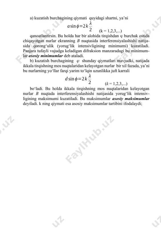 yorug‘likning difraksiya hodisasini o‘rganish - Page 5