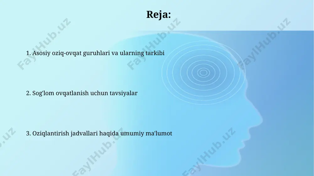 il oziq-ovqat mahsulotlarini tahlil qilish va ularning tarkibini aniqlash kerak, bu esa maxsus laboratoriya uskunalari va mutaxassislarni talab qiladi. suvning ahamiyati oziq-ovqat mahsulotlarining 15 foizi suvdan iborat bo'lib, tanadagi 70% suv miqdori hujayralar faoliyatini normallashtirishda muhim rol o'ynaydi, shuning uchun suvning ahamiyati katta. kuniga kamida 2 litr suv ichish, ayniqsa, issiq iqlim sharoitida, masalan, samarqand kabi shaharlarda, tananing suv balansini saqlash va issiqlik regulyatsiyasini ta'minlash uchun juda muhimdir. energiya qiymati va uning hisobi energiya qiymati hisobi uchun maxsus dasturlar va jadvallar mavjud bo'lib, ular oziq-ovqat mahsulotlarining tarkibini va energiya qiymatini aniqlashga yordam beradi. xususan, 500 dan ortiq taomning energiya qiymati ko'rsatilgan onlayn kalkulyatorlar mavjud. 1 gramm yog' 9 kilokaloriya, 1 gramm uglevod 4 kilokaloriya va 1 gramm oqsil 4 kilokaloriya energiya beradi. bu nisbatlar energiya qiymati hisob-kitoblarida muhim ahamiyatga ega. samarqanddagi oziq-ovqat mahsulotlarini hisoblashda ham bu qoidalar qo'llaniladi. oqsillar, yog'lar va uglevodlar yog'larning 30% dan ortig'i to'yingan yog'lardan iborat bo'lgan …