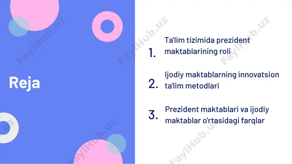 i yangi yondashuvlar va imkoniyatlar yangi ta'lim yondashuvlari o'quv jarayonini qiziqarli va samarali qilib, o'quvchilarning faol ishtirokini ta'minlaydi. ijodiy darslar va interaktiv metodlar o'qitish jarayonini yanada boyitadi. o'zbekiston ta'lim tizimidagi kelajakdagi o'zgarishlar o'zbekistonda ta'lim tizimida yuz beradigan o'zgarishlar, prezident maktablarining zamonaviy standartlarga moslashtirish tashabbuslari bilan bog'liq. bu o'zgarishlar global ta'lim standartlariga erishishni maqsad qilmoqda. photo by ivana cajina on unsplash photo by benjamin davies on unsplash photo by austin ban on unsplash ijodiy maktablarda innovatsion metodlar innovatsion metodlar ta'rifi innovatsion metodlar ta'limda yangicha yondashuvlarni ifodalaydi. ularning maqsadi o'quv jarayonini samarali va qiziqarli qilishdir. ijodiy maktablar uchun metodlar ijodiy maktablarda o'quvchilarni ijodiy fikrlashga undaydigan maxsus metodlar qo'llaniladi. bu metodlar o'quvchilarni erkin ifoda etishga va jamoada ishlashga o'rgatadi. o'qitish jarayonidagi yondashuvlar innovatsion yondashuvlar o'qitishda interaktiv darslar va onlayn platformalardan foydalanishni o'z ichiga oladi. bu usullar o'quvchilarning diqqatini jalb qilishda samarali. muvaffaqiyatli misollar • loyiha asosida o'qitish • o'yinlar orqali ta'lim • simulatsion …