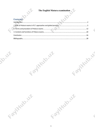 the english matura examination — DOCX