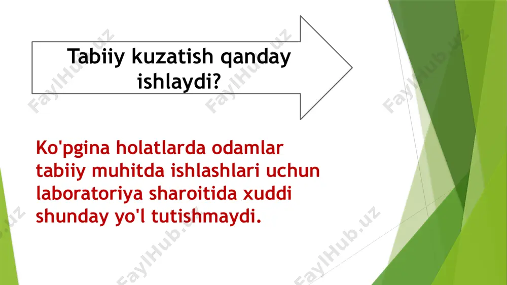 tabiiy va laboratoriya sharoitlarida kuzatish - Page 5