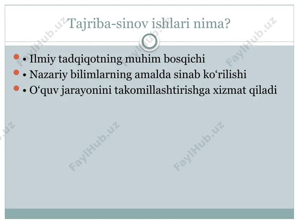 tajriba-sinov ishlari va ularni tashkilashtirish - Page 3