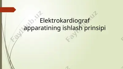 elektrokardiograf apparatining ishlash prinsipi — PPTX