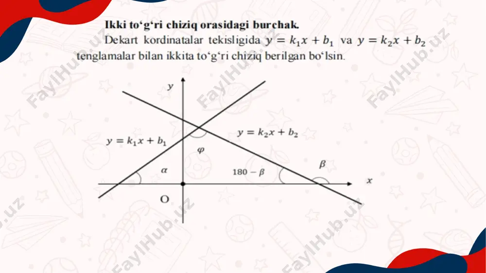 tekislikda to’g’ri chiziq tenglamalari - Page 2