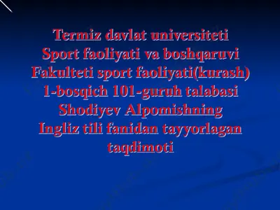 yigitlarning haqiqiy muammolari — PPT