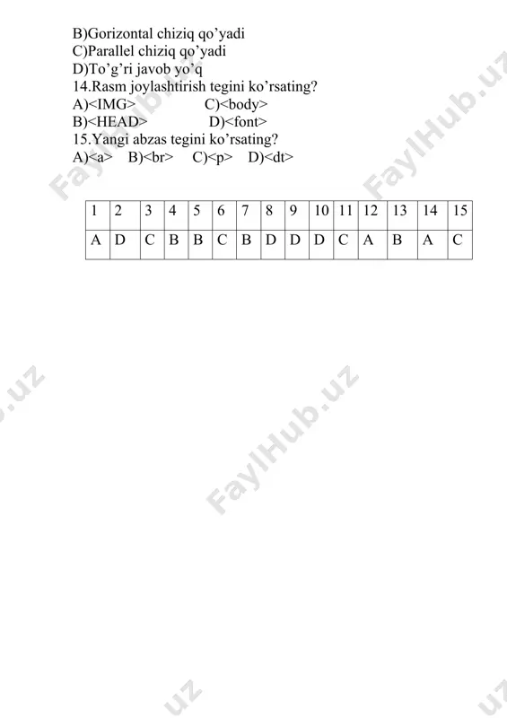 html nazorat testi - Page 2