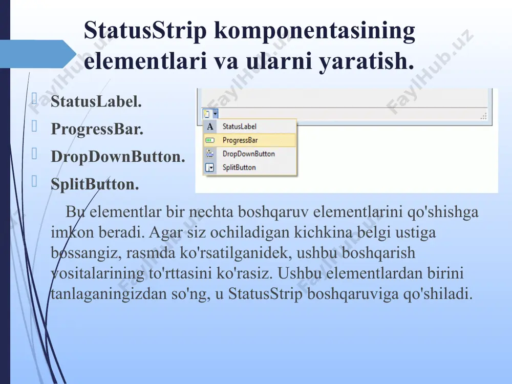 statusstrip komponentasi - Page 4
