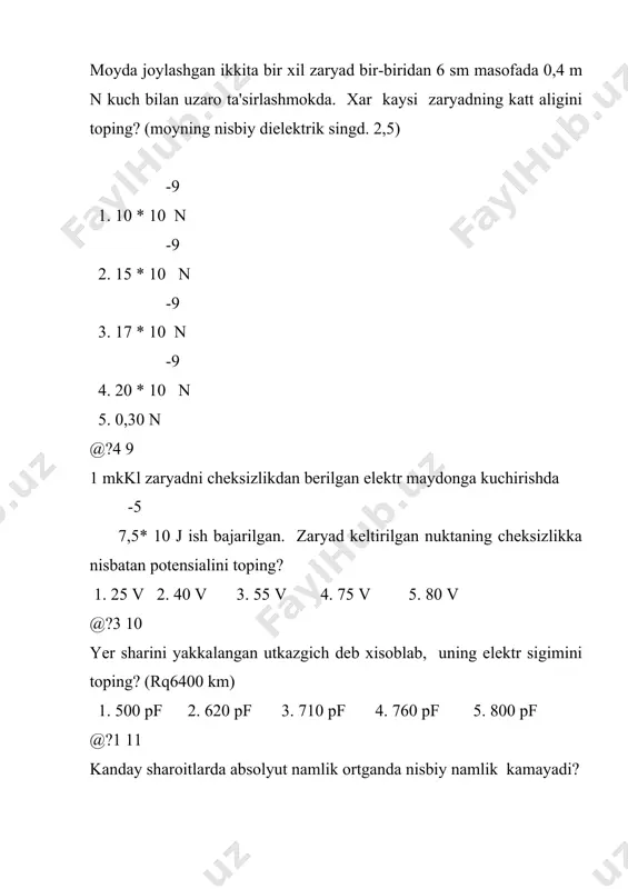 fizikadan test masalalari yechish - Page 5