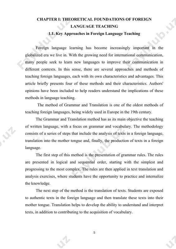 the foreign language. on the other hand, krashen (1989) criticized the method of grammar and translation, arguing that it does not develop effective communicative skills. the author stated that language acquisition occurs naturally, through exposure to language in real communicative situations, and that the emphasis on grammar and translation can lead to rote and ineffective learning. henderson (2016) argued that the grammar and translation method can be useful as a complement to other, more communicative approaches. because of his ideas, the method can be useful for students who already have a basic knowledge of the language, and that the emphasis on grammar and translation can help consolidate this knowledge. in short, there are differing opinions on the method of grammar and translation. some believe that it is effective for the development of grammar and translation skills, while others argue that it is not effective for the development of communicative skills. …