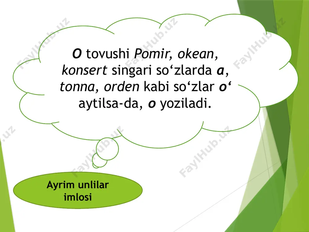 ayrim unlilar imlosi. a va o unlilarining talaffuzi va imlosi - Page 4