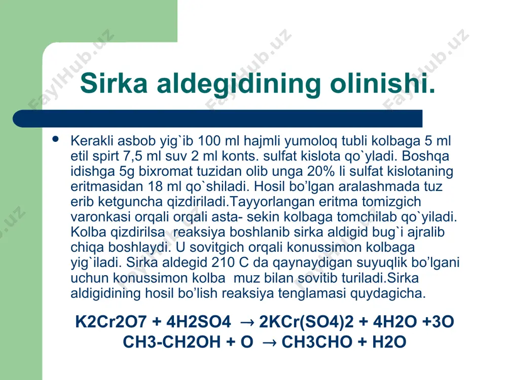 aldegidlar va ularning xossalari - Page 5