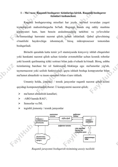 raqamli boshqaruvning misollari — DOCX