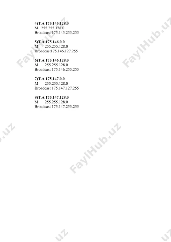 ipv4 da manzillash tamoyillari - Page 4
