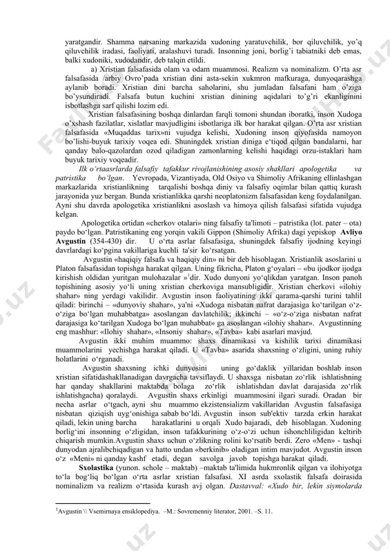 qib, mifologiyani rad etishga harakat qilgan. uning falsafiy ta’limotiga ko‘ra, tabiat — o‘zgarmas va harakatsizdir, “hamma narsa yerdan unib chiqadi va pirovardida yana yerga qaytadi”, “biz hammamiz yerdan tug‘ilganmiz va yerga aylanamiz’u ksenofant qadimgi yunon faylasuflaridan birinchi bo‘lib, bilishning imkoniyati va chegarasi haqida fikr yuritgan. bu qadimgi yunon gnoseologiyasining rivojiga turtki bo‘ldi. sofistlar falsafasi. qadimgi yunon madaniyatida sofistlar falsafasi katta o‘rin tutadi sofistlar antropologiya (inson haqidagi fan) va gnoseologiya (bilish to‘g‘risidagi fan) muammolari bilan shug‘ullangan. sofistlar yangi kasblarning mohir ustalari, ya’ni o‘qituvchilar, diplomatlar, notikdar, sud mahkamalarida ishlovchi mutaxassislardan iborat bo‘lib, haqiqat, osoyishtalik, adolat o‘rnatishga xizmat qilgan. ularning ta’limoti suqrot falsafasiga ham ma’lum darajada ta’sir ko‘rsatgan. suqrot (asli sokrat) (eramizdan oldingi 469—399 yillar) — qadimgi yunon faylasufi. afinaning ijtimoiy hayotida faol ishtirok etgan, yoshlar tarbiyasi bilan shug‘ullangan, hurfikrli inson, kambag‘aldan chiqqan, tosh yo‘nuvchining o‘g‘li, o‘ta bilimdon kishi sifatida mashhur bo‘lgan. uning hayoti fojiali tugagani to‘g‘risidagi misol falsafiy afsonaga aylanib ketgan. o‘z …