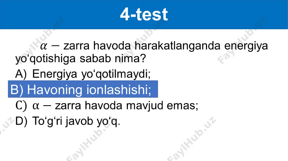 fizika fanidan test savollari - Page 5