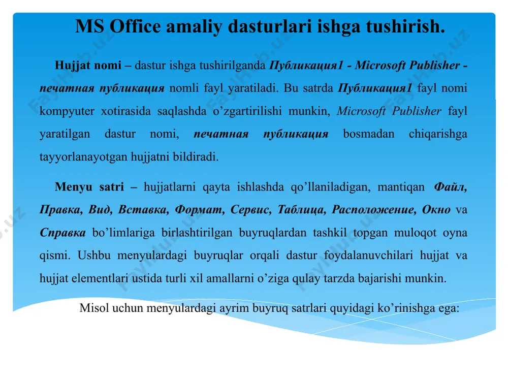 ms office amaliydasturlari - Page 5