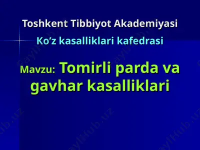 toshkent tibbiyot akademiyasi — PPT