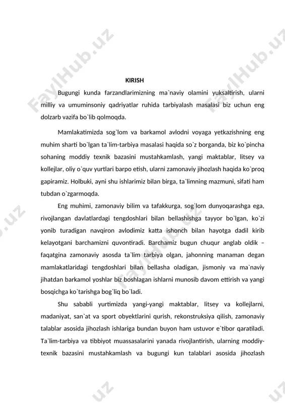 kurs ishining obyekti va predmeti. kurs ishining obyekti va predmeti bu ko`p o`lchovli tasodifiy miqdor, ba`zi muhim ikki o`lchovli taqsimotlar, bir va ikki argumentli funksiyalar hamda xarakteristik funksiyalar va uning xossalari haqida ma`lumotlar. ulardan foydalanish jarayonida turli xil ta`rif, tushuncha va misollardan foydalaniladi. kurs ishini tayyorlash jarayonida sonli xarakteristika va uning tadbiqlari o`rganilib, ularga doir misollar tahlil qilinadi. kurs ishining maqsad va vazifalari. 1. ko`p o`lchovli tasodifiy miqdorlar va ularning birgalikdagi taqsimot funfsiyalarini o`rganish; 2. ba`zi muhim ikki o`lchovli taqsimotlarni o`rganish; 3. xarakteristik funksiyalar va ularning xossalarini o`rganish; 4. bir argumentli funksiyalarni o`rganish; 5. ikki argumentli funksiyalarni o`rganish. kurs ishining yangiligi va amaliy ahamiyati. kurs ishi referativ-uslubiy xarakterga ega bo`lgani uchun ilmiy yangilik qilinmagan. mavzuga oid bir nechta adabiyotlardan ma`lumotlarni to`plash tahlil qilish va misollarga tatbiq qilishdan iborat. kurs ishining uslubiyati. kurs ishi nazariy xarakterga ega bo`lib, olingan natijalar boshqa adabiyotlar bilan taqqoslanib mavzuga oid misollarni yechishda sodda usullar keltirilgan. …