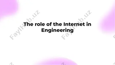 the role of the internet in engineering — PDF