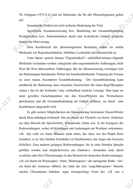 s.a. lenkova. a. deutsche lexikologie. l. 1970. 3. sepanova. m. d. chernisheva . l. i. leksikologie der deutschen gegenwartssprache.moskva. 1986. 4. fleischer w. worbildung der deutschen gegewartssprache. leipzig, 1976. 5. fleischer w.phrasologie der deutschen gegenwartensprache, leipzig 1982. 6. erdmann o. die bedeutung des wortes, leipzig 1982.