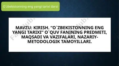 o’zbekistonning eng yangi tarixi 2 — PPTX