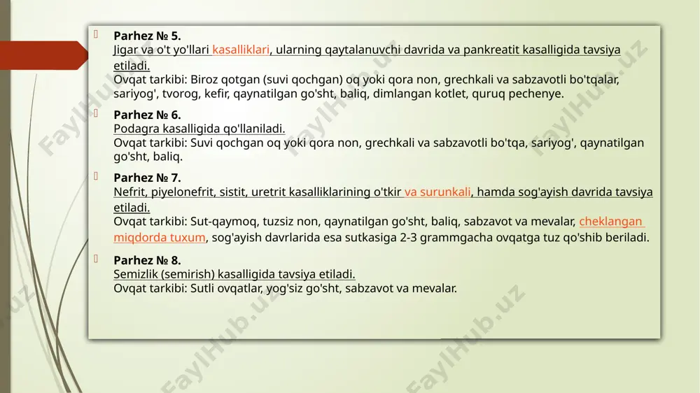 tibbiyotda qo‘llaniladigan 15 ta parhez stollari - Page 5