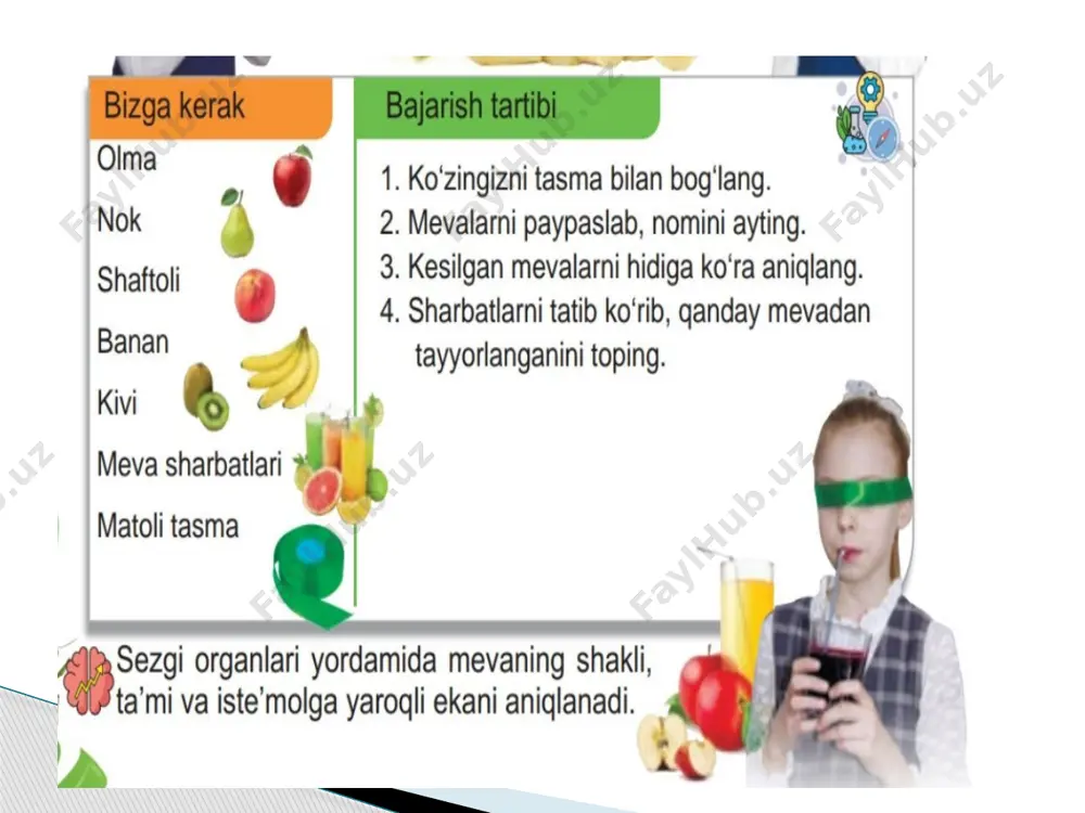 sezgi organlari yordamida mevalarni o‘rganamiz - Page 5