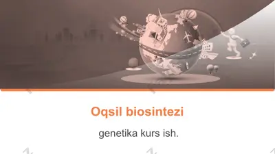 oqsil biosintezi 2 — PPTX