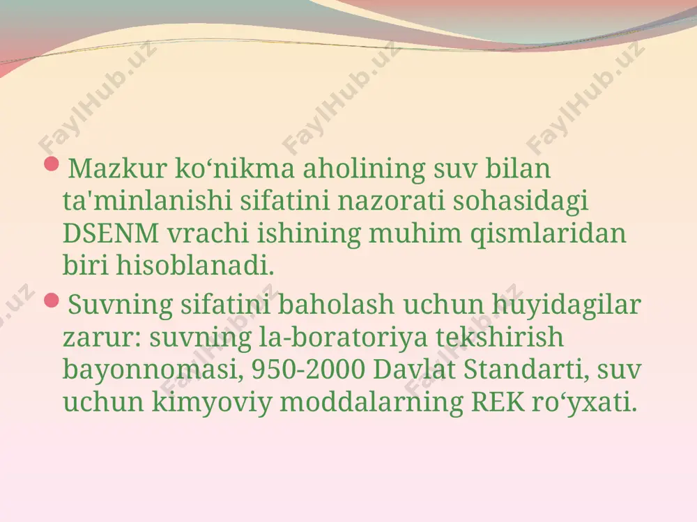 amaliy ko‘nikma "ichimlik suvining laboratoriya tekshirish! natijalarini baholash" - Page 3