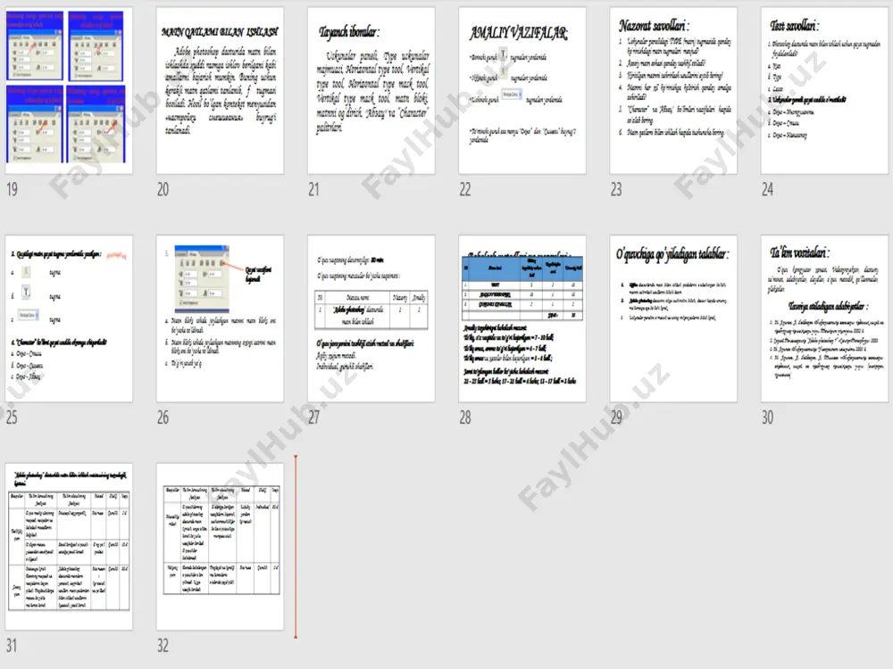 adobe photoshop dasturida matn bilan ishlash - Page 4
