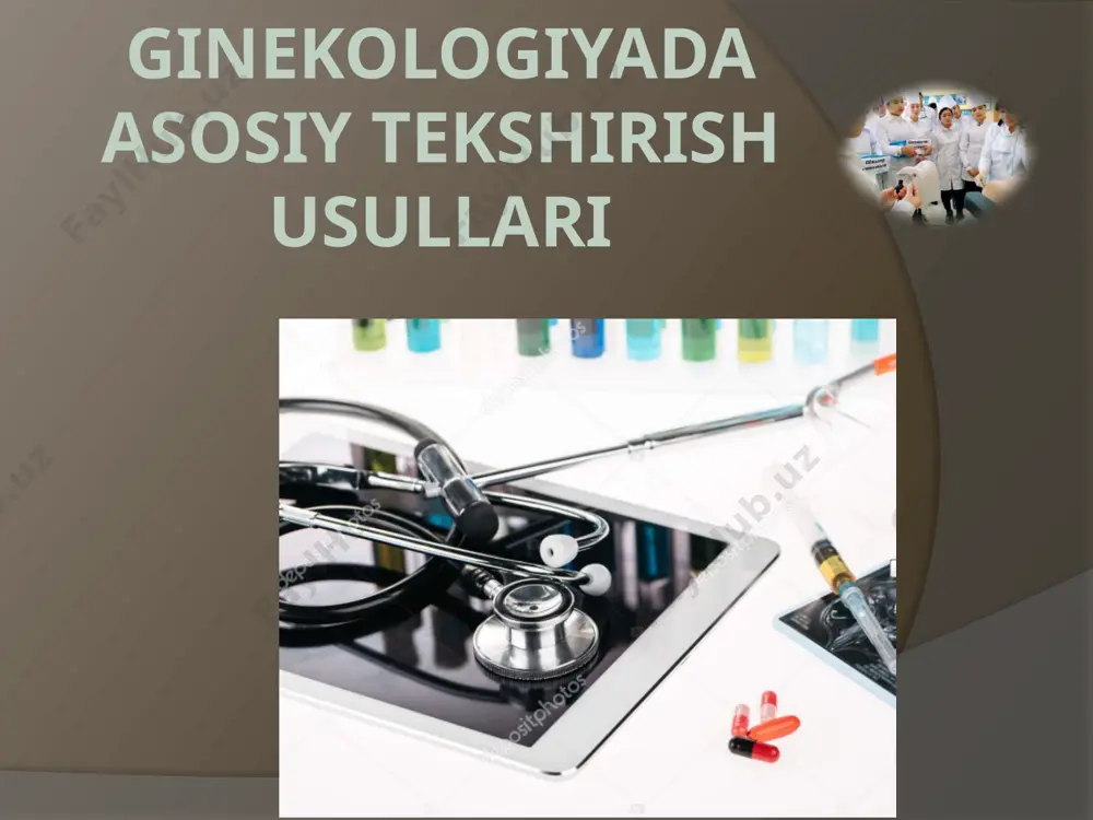 ma: homiladorlik vaqtida, tug‘ruqdan oldin kerakli asboblar: tazomer, fantom, homilador ayol bajarish bosqichlari: akusherka homiladorning o‘ng yonida turadi, homiladorga qaragan holda katta va ko‘rsatkich barmoq bilan tazomer tugmachasini ushlab turadi. 3-4 barmoq bilan o‘lchanadigan suyak nuqtasi aniqlanadi va tazomer tugmachasi shu yerga o‘rnatiladi. distantia spinarum - tazomer tugmachasini chanoq suyagining old yuqori qirrasining tashqi chegarasiga qo‘yiladi. bu o‘lcham 25-26 sm. distantia cristarum – tazomer tugmachasini yonbosh suyak, tashki chegaralari buylab surib boriladi, bunda eng katta oraliq masofa aniqlanadi. bu o‘lcham 28-29 sm distantia trochanterica – katta ko‘st suyagini aniqlab unga tazomer tugmachasini qo‘yamiz. bu o‘lcham 30-31 sm. konyugata externa- tashqi kon'yugatani o‘lchash uchun tekshirilayotgan ayol yon boshiga o‘girilib pastki oyogi bukilgan, tashki oyogi yozilgan xolda yotadi. tazomer tugmachasini orqada v bel umurtqasi va i dumgaza suyakni o‘simtasi oralig‘iga qo‘yiladi (dumg‘aza chuqurchasi) oldindan qov suyagi birikkan joyida tashqi chegarasiga qo‘yiladi. tashqi kon'yugata 20-21 sm teng. qin orqali ikki qo‘llab (bimanual) tekshirish …