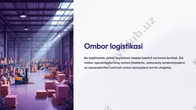 ombor logistikasi — PPTX