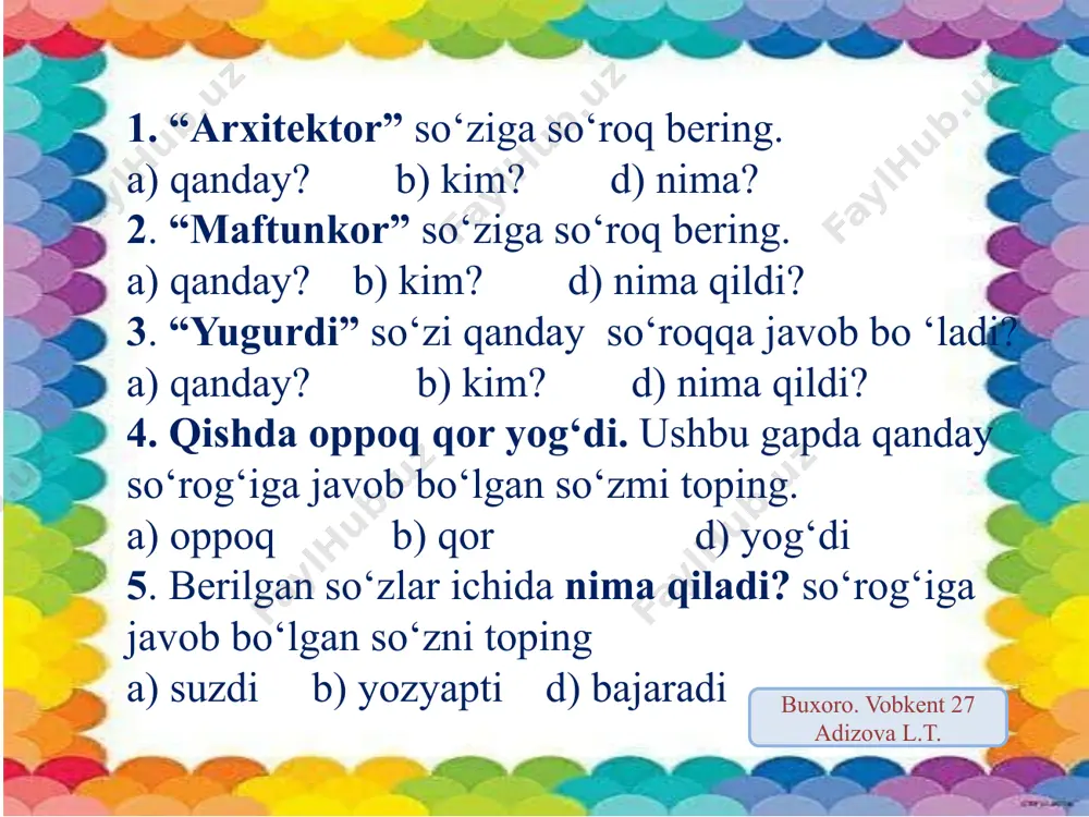 test sifat test savollar - Page 2