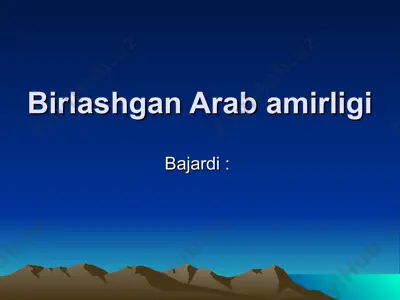 birlashgan arab amirligi — PPT