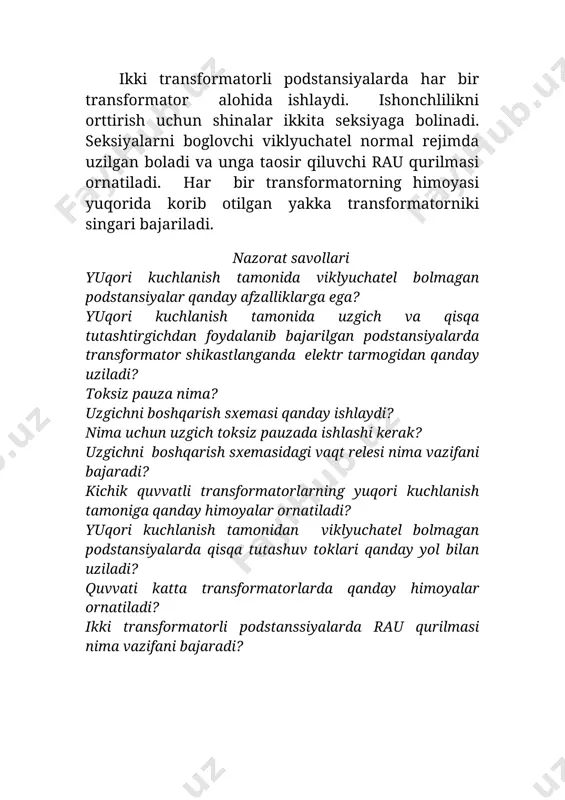 podstansiyalar himoyasi va avtomatikasi - Page 4