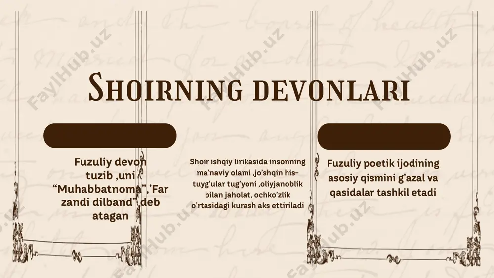 muhammad fuzuliy hayoti va ijodi - Page 5