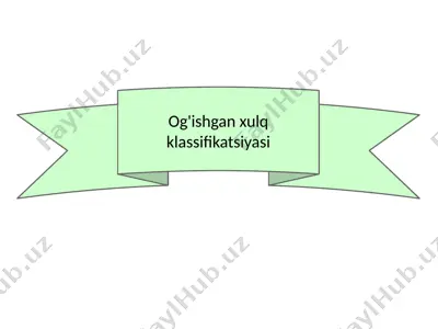 og'ishgan xulq klassifikatsiyasi — PPTX