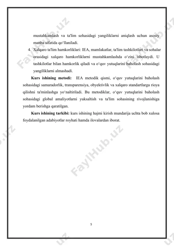 otlar olib boradi. iea o'quv yutuqlarini baholashda har xil ta'lim sohasiga oid ko'rsatkichlarni o'rganish uchun murakkab metodologiyalardan foydalanadi. ular o'quv yutuqlarini tahlil qilish, natijalarni tahlil qilish, o'quv yutuqlarini solishtirish, va ta'limning sifatini baholash uchun keng ko'lamli ma'lumotlar yig'ish bilan shug'ullanadilar. iea'ning maqsadi o'quv yutuqlarini baholash orqali ta'lim tizimlarini ta'lim sifatini yaxshilash, mustaqil o'qitishni rivojlantirish va ta'limni xalqaro miqyosda solishtirishdir. ular o'quv yutuqlarini tahlil qilish orqali ta'lim sohasidagi qiyinchiliklarni aniqlab chiqish va hal qilish uchun dunyoning har qaysi qit'alariga yordam berishni maqsad qilganlar. iea, niderlandiya orqali yaratilgan bu kotibiyat, ta'lim sohasidagi yangiliklarni, eng yaxshi praktikalarini va ko'rsatkichlarni o'rganishda davlatlarga yordam beradi, shuningdek o'quv jarayonlarini yaxshilash va ta'lim tizimlarini yuqori sifatli va samarali qilishda ularga ko'maklashadi. o'quv yutuqlarini tahlil qilish: iea, o'quv yutuqlarini tahlil qilish uchun global maqbul ko'rsatkichlar va o'quv yutuqlari ko'rsatkichlarini belgilash uchun murakkab statistik metodlaridan foydalanadi. bu, o'quvchilarning tushunchalarini, bilimlarini va ko'nikmalarini baholashda yordam beradi. iea, o'quv natijalarini tahlil …