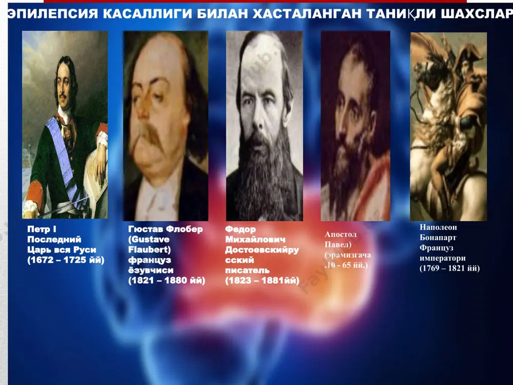 нишидан иборат булади. висцеромоторли аура: кузнинг корачокларини катталаниши ва кискариши, томирли аура – терининг кизариши ёки окариши, ошкозон-ичакли аура, пиломоторли аура (титираш), сенсорли аура. соматосенсорли аура, куз аураси – фотопсиялар, эшитув аураси – акоазмлар, шовкинлар, таъми аураси, хидлаш аураси – купинча чириган хидларни пайдо булиши, импульсивли аура – импульсивли харакатлар билан кузатиладиган аура. эксгибиционизм, клептомания, пироманиялар хам кузатилиши мумкин. рухий аура: галлюцинаторли, психосенсорли (дереализация, деперсонализация, deja vu ва jamais vu холатлар). бемор аура пайтида узини тутканокга тайёрлайди. купинча беморлар тутканок бошлаганда вафот булишади. аура факат 57% беморларда кузатилади. аурани полиморфизмга караб даражасини билиш мумкин. аурадан кейин бемор бирдан йикилиб ва овоз чикаргандек булади (сабаби – упка, диафрагма, товуш пайчалари кискариш натижасида хаво ута куч билан чикарилади ва шу натижада овоз чикади). тоник фаза бошланади. тутканок пайтида беморнинг боши ёнбошга ёки оркага каратилган булади, оёк ва куллари букилган, куз корачиқлари катталашган, ёругликка реакцияси булмайди. бемор нафас олмайди. бу фазанг давомлиги – …