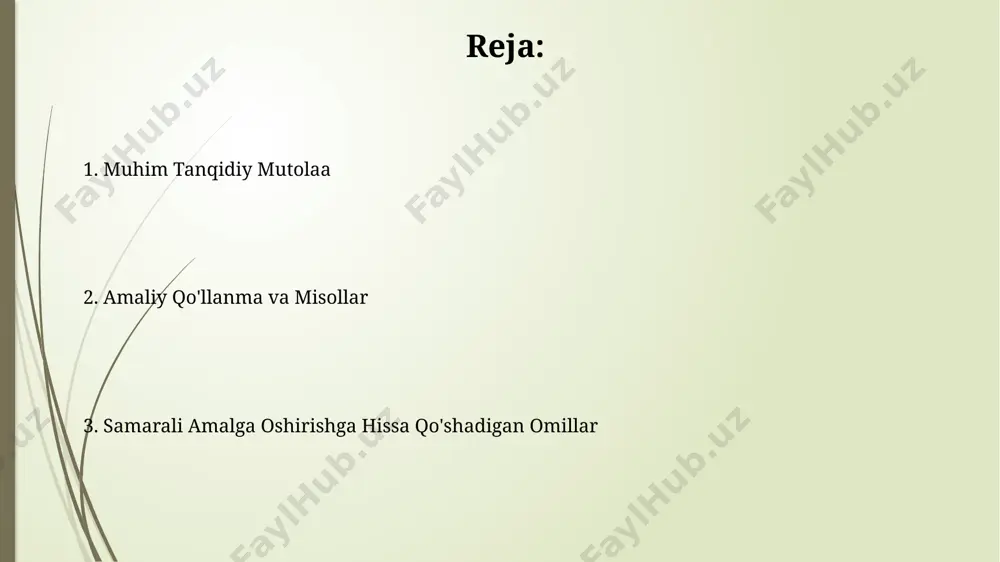 atishlari bo'yicha 50 dan ortiq yozuvlarning tahliliga ko'ra, ma'lumotlarning aniqligi va ishonchliligini baholashda, kuzatuv usullari va asboblarining texnik xususiyatlari hisobga olinishi kerak. "dalillar va isbotlarni baholash"da manba sifatida 20 dan ortiq o'zbekiston milliy kutubxonasidan olingan 19-asrga oid tarixiy hujjatlar tahlil qilingan bo'lib, ularning ishonchliligini baholashda geografik joylashuv va yozuv uslubi muhim rol o'ynaydi. muhim o'qishning asosiy unsurlari muhim o'qish jarayonida 7 ta asosiy savol (kim, nima, qachon, qayerda, nima uchun, qanday, qancha) ni qo'llash matnni chuqurroq tushunishga, masalan, buxoroning tarixiy manbalarini tahlil qilishda foydali bo'ladi. muhim o'qishda, matnning 20% qismini chuqur tahlil qilish orqali, butun matnning 80% mazmunini tushunish mumkin, bu esa vaqtni tejashga va ma'lumotni samarali o'zlashtirishga yordam beradi, masalan, toshkentdagi universitetlarda qo'llaniladigan usul. muhim o'qishga to'sqinlik qiluvchi omillar muhim o'qishga to'sqinlik qiluvchi omillardan biri, o'quvchilarning 20% ga yaqini o'zbek tilida yozilgan 500 so'zdan ortiq matnlarni to'liq tushunishda qiyinchiliklarga duch kelishi va natijada samarqanddagi kutubxonalardan kam foydalanishi hisoblanadi. o'quvchilarning …