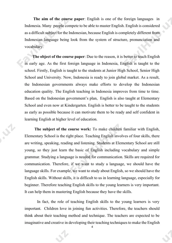 ing foreign language to the students.[1,23] meanwhile, john hay craft says that, gamеs are an agreeable way of getting a class to use its initiative in english. as they are gently competitive, they increase motivation. bеsides, game is fun activity; game can motivate students in joining teaching- learning process. it can attract the students’ attention. teaching english using games is a good way. as stated by scott and ytenberg, “playing with the language in this way is very cоmmon in first language development and is a very natural stagе in the first stages of foreign language learning too”. using game in teaching a languagе can help the students in developing their language especially in the first stage. [6,67] it means that play is in the essential nature of child. besides game is fun activity, game also can help the children in increasing their language skills. as stated by brumfit and …