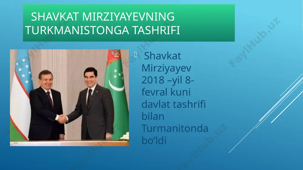 shavkat mirziyayevning ichki va tashqi tashrifi - Page 2