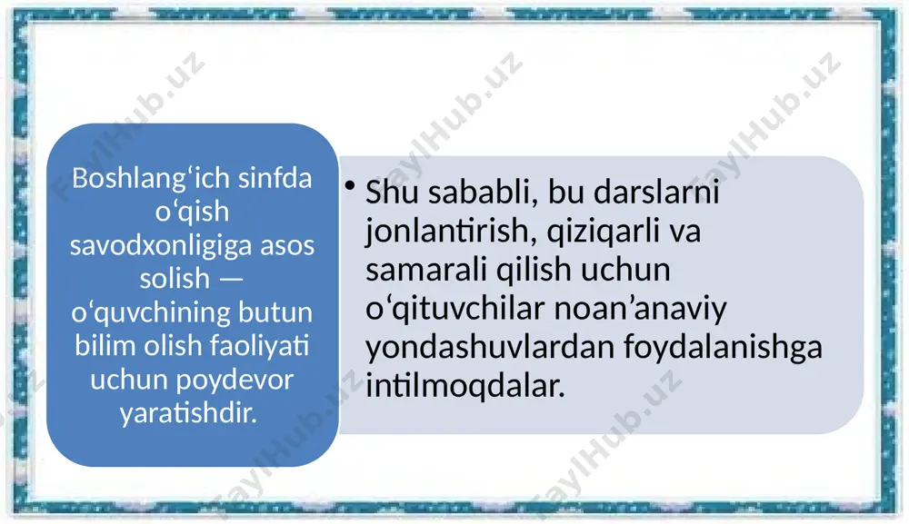 o‘qish savodxonligi darslarida noan’anaviy usullardan foydalanish - Page 3
