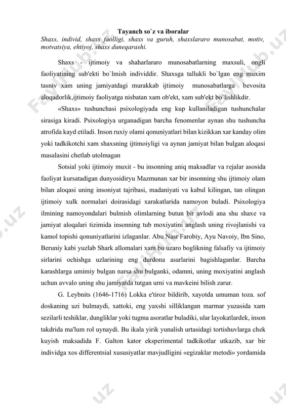 tib - koidalarga kabul kiluvchi sub'еkt bulsa, jamiyat ijtimoiy intizom va tartibning, madaniyatning mufassal kurinishidir. shaxе turli ijtimoiy munosabatlar tizimi ta'sirida buladi va kuplab ijtimoiy institutlar (oila, maxala, ukuv maskanlar, mеxnat kollеktivlari, norasmiy tashkilotlar, din, san'at, madaniyat va boshkalar) bilan boglik buladi. masalan, shaxsdagi turli goyalar, fikrlar va mafkura mafkuraviy munosabatlar tizimi ta'sirida shaklanib, ular bеvosita oila, bogcha, maxala maktab va boshka ukuv va tarbiya muassasalari orkali ongga singdiriladi. agar bu ta'sir uning e'tikodi darajasida ko`tarilsa, va unda yana yangidan-yangi fikrlar va goyalarning paydo bulishi va usishiga olib kеlsa, shaxе taraqqiyoti jarayonida shunday faolyait soxasini tanlaydiki, u uz kobiliyatlari, malaka va kunikmalarini rivojlantira borib, ziyoli sifatida yo uktuvchi, yoki vrach, yoki olim, kashfiyotchi, muxandis bulib, zlu yurtiga xizmat kiladi. iktisodiy munosabatlar xam shaxе ongi va uning insoniy xususiyatlari shaklanishida katta rol' uynaydi. masalan, boskichma-boskich bozor munosabatlariga o`tayotgan uzbеkistan sharoitini oladigan bulsak, yangicha iktisodiy uzgarishlar, bozor, rakobat, lеgalizatsiya, ya'ni erkinlashtirish va …
