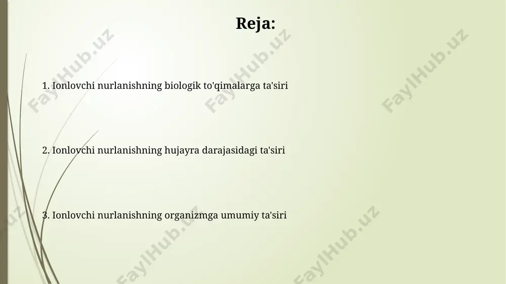 ali ionlashtiruvchi nurlanish retinaning fotoreseptor hujayralariga shikast yetkazishi mumkin, bu esa ko'rish keskinligining pasayishi va hatto ko'rlikka olib kelishi mumkin. ko'zning linzasiga ta'sir etuvchi ionlashtiruvchi nurlanish 500 mgy dan yuqori dozalarida katarakt paydo bo'lishiga olib kelishi mumkin, bu esa ko'rish qobiliyatining pasayishiga sabab bo'ladi. terining shikastlanishi terining shikastlanish darajasi, hujayra o'limi darajasi va regeneratsiya jarayonining tezligi bilan aniqlanadi, bu esa nurlanishning turi va dozasi, shuningdek bemorning immunitetiga bog'liq. ionlovchi nurlanish ta'sirida terining 1-2 darajali kuyishi 5-10 kun ichida davolanadi, ammo chuqurroq shikastlanishlar (3-4 daraja) uzoqroq davolanishni va chandiq hosil bo'lishini talab qiladi. radiatsion kasalliklar suyak ko'mig'i, limfa tugunlari va ovqat hazm qilish tizimi radiatsion ta'sirga eng sezgir organlar hisoblanadi, bu esa qon hujayralari sonining keskin kamayishiga olib keladi. radiatsion kasallikning inkubatsion davri ta'sir dozasi va individual xususiyatlarga bog'liq holda bir necha soatdan bir necha kungacha davom etishi mumkin. davolash va profilaktika radiatsiya terapiyasi saraton hujayralarini yo'q qilish uchun ishlatiladi, ammo …