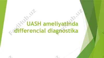 uash ameliyatinda differencial diagnostika — PPTX