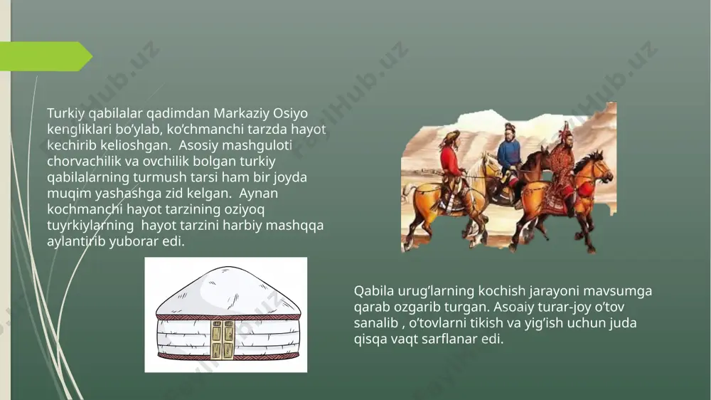 tliq askarlar sovutini ellin qo‘shiniga tadbiq qilish kerakligini maslahat qilgan. bu vaqtda iskandar qo‘shinlarida tangasimon hajmda to‘rsimon bezatilgan sovutlar keng tarqalgan edi. sovutdan tashqari eng himoyasiz qismlarini mudofaa qilish uchun maxsus himoya vositalaridan foydalanilgan. bunday o‘ziga xos himoya kiyimi sifatida zirhlangan yoping‘ichni ko‘rsatish mumkin. uning barglari to‘rt tomonga qarab ochilgan gulga o‘xshaydi. o‘rtasida esa boshga kiyish uchun ochiq joy qoldirilgan. to‘rtta uchbursaksimon qirrasi askarning ko‘ksini, yelkalarini, orqa tomonini to‘sib turgan himoya kiyimining ikkinchi bir muhim qismi dubulg‘adir. turli arxeologik manbalar shuni tasdiqlaydiki, mil.avv. iv-iii asrlarda yettisuv va jung‘oriyadan to xitoygacha bo‘lgan yerlarda "kuban" tipidagi dubulg‘a keng tarqalgan. bu dubulg‘a mil.avv. i ming yilllikning o‘rtalariga kelib skifiya va erondan to janubiy-g‘arbiy manchjuriyagacha bo‘lgan yerlarda keng tarqaladi, demak undan sak va yuechji qabilalari ham foydalangan bo‘lishi kerak. . dubulg‘alarning keyingi turi burchaksimon shaklga ega bo‘lgan. bu xildagi dubulg‘alar mil.avv. ii-i asrlarda yig‘ma tuzilishga ega bo‘lib, yaʼni metall chiziqlar asos qilib olinib ularga …